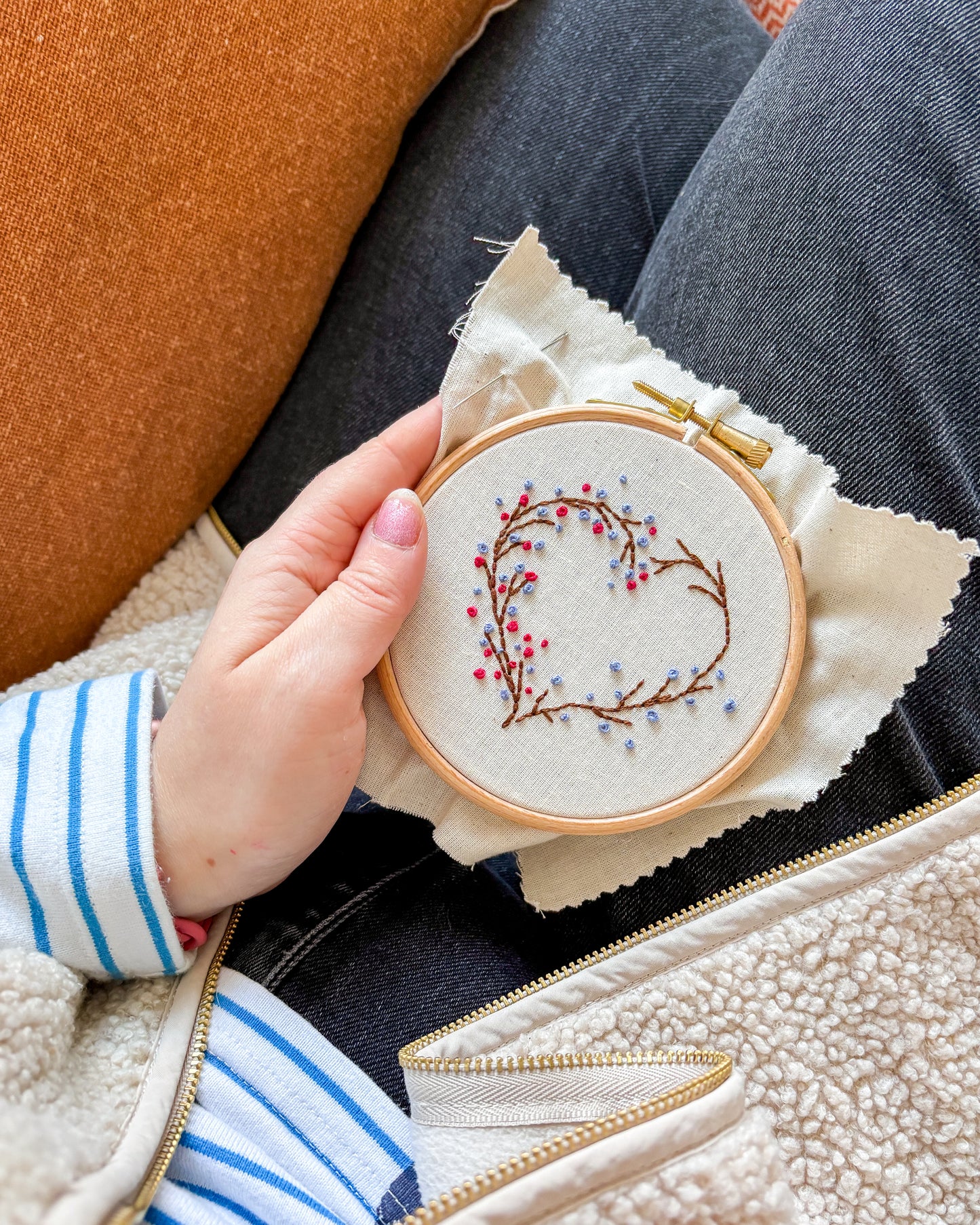 Love & Florals DIY beginner embroidery kit